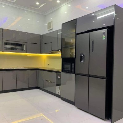 Tủ bếp nhôm kính mẫu mới 19