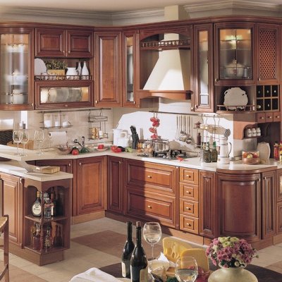 Tủ bếp bán cổ điển mẫu mới 65