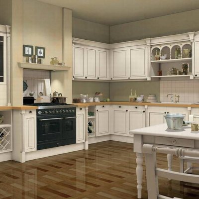 Tủ bếp bán cổ điển mẫu mới 67