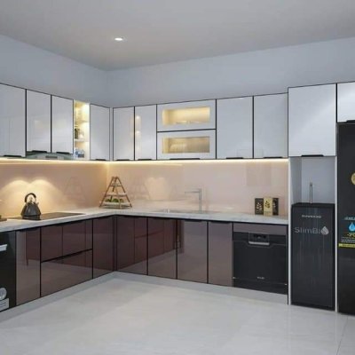 Tủ bếp nhôm kính mẫu mới 20