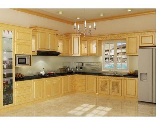 Tủ bếp gỗ sồi Nga hiện đại 27