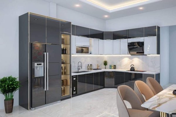 Tủ bếp thùng Inox hiện đại 36