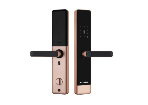 Khoá vân tay cửa gỗ Hyundai HY-SL007 Rose Gold App wifi