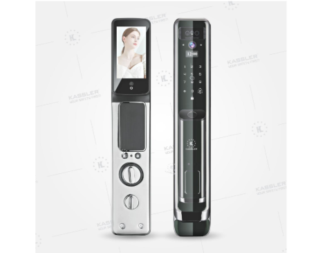 Khóa cửa vân tay Kassler KL-838 Silver Blue App wifi, face ID