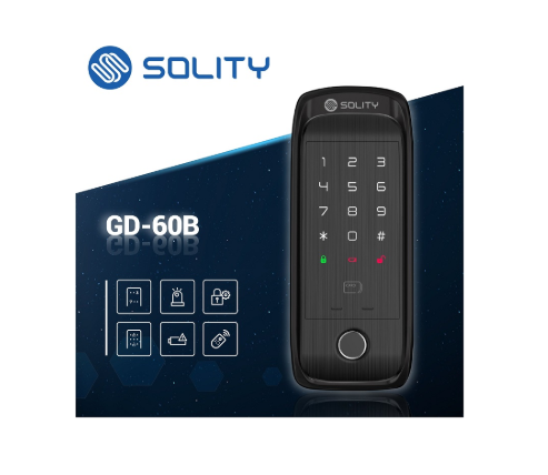 Khóa cửa vân tay 2 mặt cửa gỗ và cửa nhôm Solity GD-60B Của Hàn Quốc