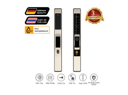 Khóa điện tử cửa nhôm Hubert HB CN39 Style B chống nước