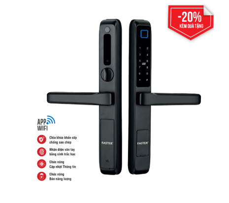 Khóa cửa nhôm vân tay Faster FS6800 BL