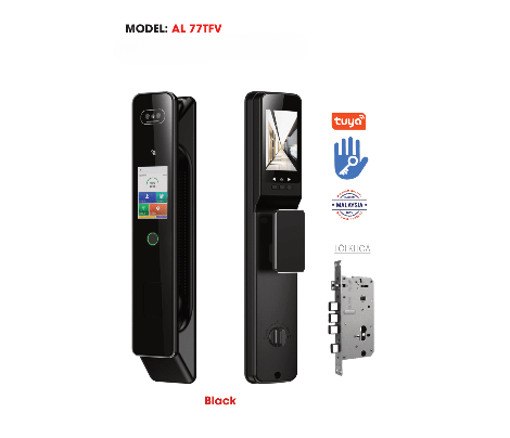Khoá thông minh Avolock AL-77TFV Black nhận diện khuôn mặt Face ID, App wifi