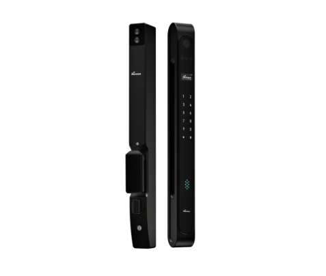 Khóa vân tay cửa nhôm Demax EL998 BN CNC Face ID, Camera chuông hình chống nước của Đức