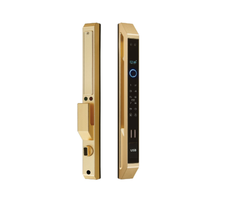Khóa vân tay cửa nhôm Hubert HB CNI7 EU Gold App wifi, Face ID của Đức