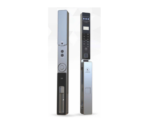 Khoá vân tay cửa nhôm KL-599 CNC 02 Grey App, Face ID