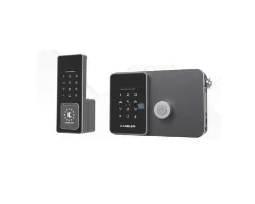 Khóa cửa cổng vân tay Kassler KL-579 CNC Silver Grey Remote, App wifi