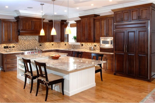 Tủ bếp bán cổ điển mẫu mới 29
