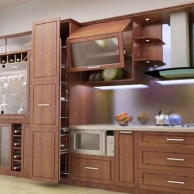 Tủ bếp gỗ óc chó mẫu mới 30
