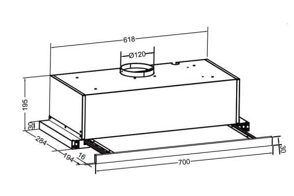 Máy hút mùi âm tủ Eurosun EH-70AF85B