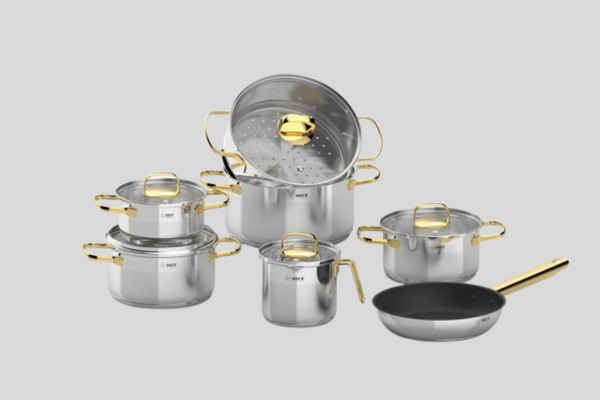 Bộ nồi inox GOLD MAX Bộ nồi từ chảo 7 chiếc cao cấp